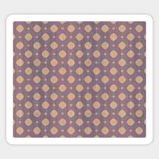 sand-colored rounded geometric shapes against matt purple tones Sticker